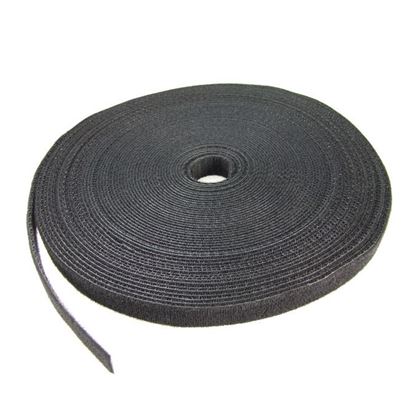 Picture of DYNAMIX Hook & Loop Roll 20m x 25mm dual sided, BLACK colour
