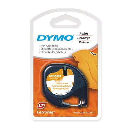 Picture of DYMO Genuine LetraTag Iron-On Labeller Tape. 19mm Black on