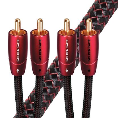 Picture of AUDIOQUEST Golden Gate 1.5M  2 to 2 RCA male. Solid perf surface copper
