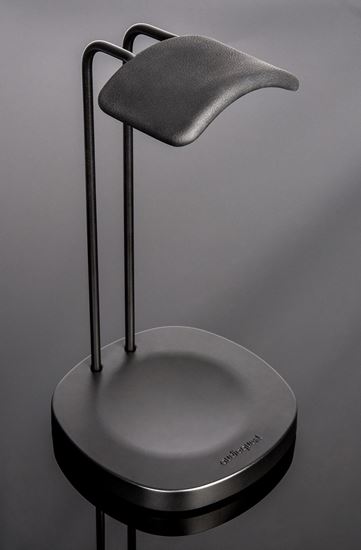 Picture of AUDIOQUEST Perch headphone stand . Easily and safely acommodates all