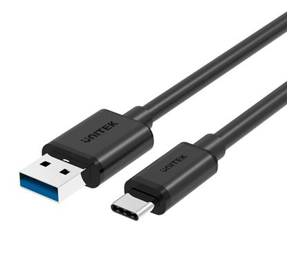 Picture of UNITEK 1m USB 3.1 USB-C Male to USB-A Male Cable. Reversible USB-C