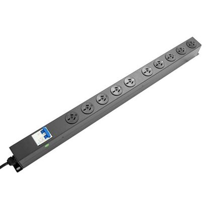 Picture of DYNAMIX 10 Outlet Vertical Power Rail (10A) with 6kA C-Curve MCB