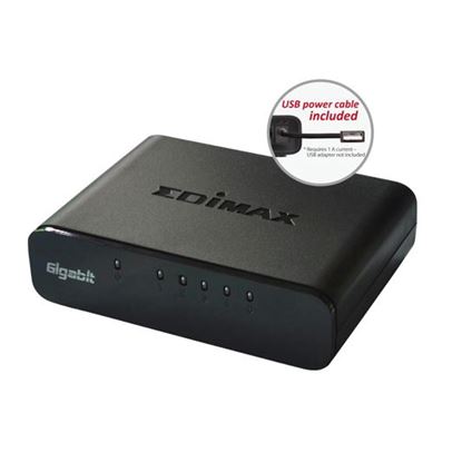 Picture of EDIMAX 5 Port 10/100/1000 Gigabit Desktop Switch. Full Duplex.