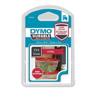 Picture of DYMO Genuine D1 Extra-Strength Durable Labels. 12mm x 3m White