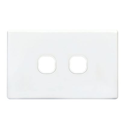 Picture of TRADESAVE Switch Plate ONLY. 2 Gang Accepts all Tradesave Mechanisms.