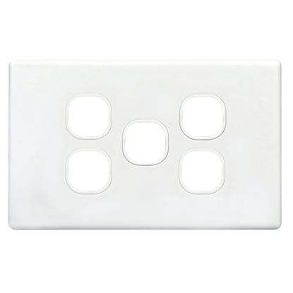 Picture of TRADESAVE Switch Plate ONLY. 5 Gang Accepts all Tradesave Mechanisms.