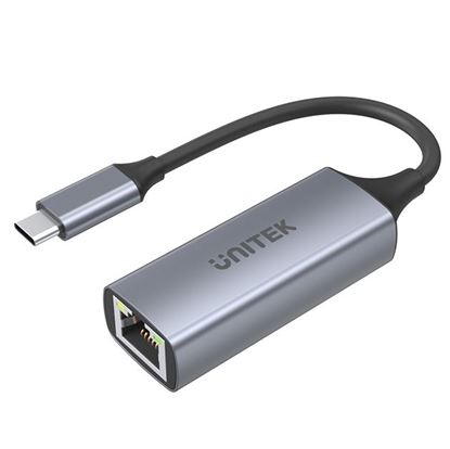 Picture of UNITEK USB-C 3.1 to Gigabit Ethernet 5Gbps Aluminum Adapter.