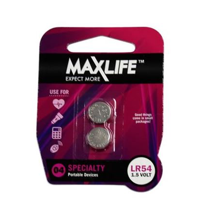 Picture of MAXLIFE LR54 Alkaline Button Cell Battery. 2Pk.