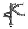 Picture of BRATECK 17"-27" Triple Monitor Spring-Assisted Desk Mount Bracket.