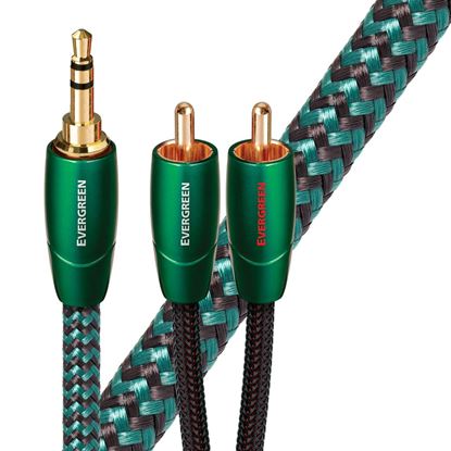 Picture of AUDIOQUEST Evergreen 1.5M 3.5mm to 2 RCA. Solid Long Grain Copper