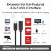 Picture of UNITEK 0.5m USB 3.1 USB-C Male to USB-C Female Extension Cable.