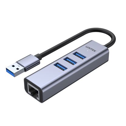Picture of UNITEK 4-in-1 USB Multi-port Hub with USB-A Connector.