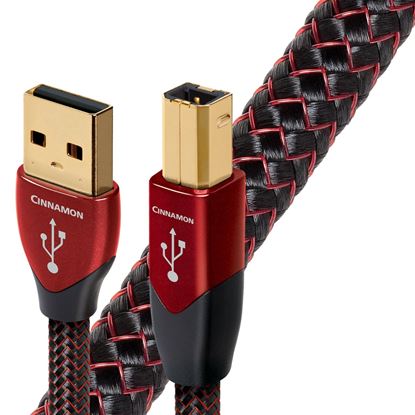Picture of AUDIOQUEST Cinnamon .75M USB A to B 1.25% silver, solid. Hard-cell