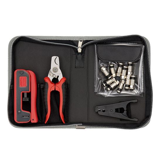 Picture of SPROTEK 13 Piece Compression Crimp Tool Kit. Included in kit - All