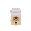 Picture of DYNAMIX White RCA to RCA Keystone Adapter. Gold Plated