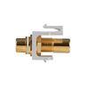 Picture of DYNAMIX White RCA to RCA Keystone Adapter. Gold Plated