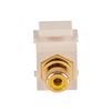 Picture of DYNAMIX Yellow RCA to RCA Keystone Adapter. Gold Plated