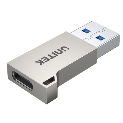 Picture of UNITEK USB3.0 Type-A Male to Type-C Female Ultra-Tiny Adaptor. Supports