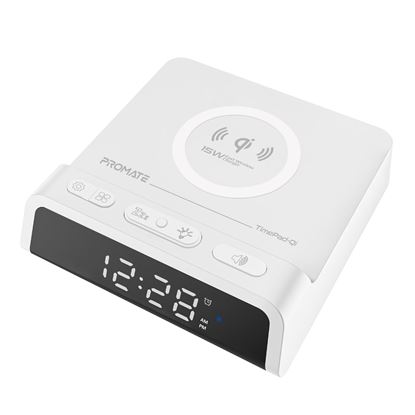 Picture of PROMATE Bedside LED Alarm Clock with 10W Qi Charging Station.