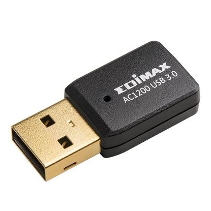 Picture of EDIMAX AC1200 Dual-Band MU-MIMO USB Adapter. Max speed up to 300Mbp