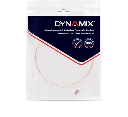 Picture of DYNAMIX 2M LC Pigtail OM3 1x Piece White, 900um Multimode Fibre,