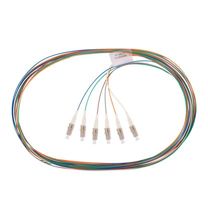Picture of DYNAMIX 2M LC Pigtail OM3 6x Pack Colour Coded, 900um Multimode