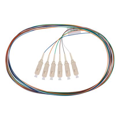 Picture of DYNAMIX 2M SC Pigtail OM3 6x Pack Colour Coded, 900um Multimode