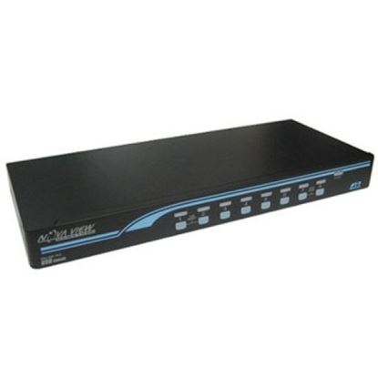 Picture of REXTRON 1-8 USB/PS2 Hybrid KVM Switch with USB Console Ports.