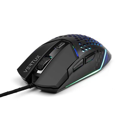 Picture of VERTUX 6-Button Wired Gaming Mouse with Hex-Shell Design & RGB Lights.