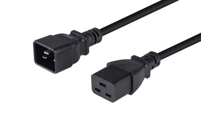 Picture of DYNAMIX 1M IEC 16A Power Extension Cord. (C20 Plug to C19 Socket)