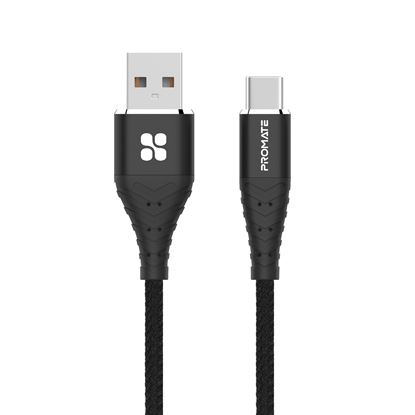 Picture of PROMATE Braided USB-A to USB-C Connector Cable, 3A Fast Charging