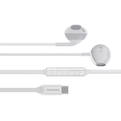 Picture of PROMATE Lightweight In-Ear USB-C Earphones. In-Line Microphone.
