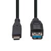 Picture of DYNAMIX 0.2M, USB 3.1 USB-C Male to USB-A Female Cable. Black Colour.