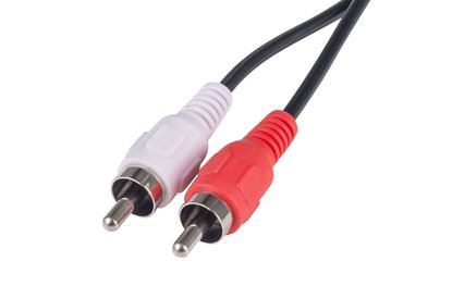 Picture of DYNAMIX 20m RCA Audio Cable 2 RCA to 2 RCA Plugs, Coloured Red &