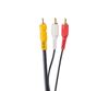 Picture of DYNAMIX 3m RCA Audio Video Cable, 6 to 3 RCA Plugs. Yellow RG59