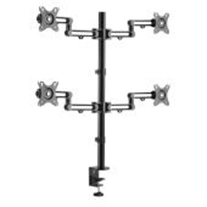 Picture of BRATECK 17'-32' Quad Monitor Desk Mount. Rotate, Tilt and Swivel.