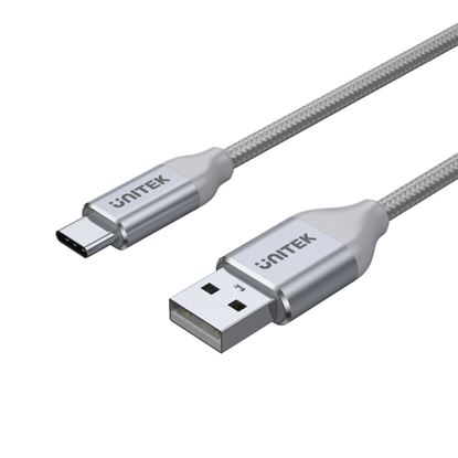 Picture of UNITEK 1m USB-A to USB-C Cable. USB 2.0 Data Transfer Rate Up to