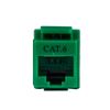 Picture of DYNAMIX Cat6 GREEN Keystone RJ45 Jack for 110 Face Plate T568A/T568B