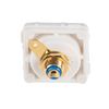 Picture of AMDEX Blue RCA to Solder Connector. Gold Plated
