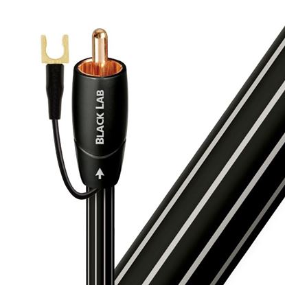 Picture of AUDIOQUEST Black lab 8M subwoofer cable. Long grain copper (LGC)