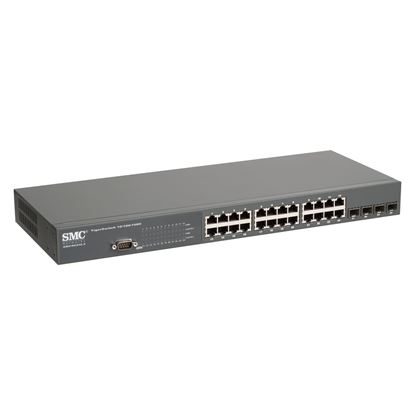 Picture of SMC 24-Port Managed Layer 2 TigerSwitch with 4 Combo (RJ45/SFP)