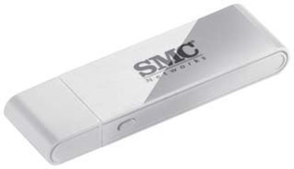 Picture of SMC 150Mbps Wireless-N USB-A Wi-Fi Adapter with WPS Button.