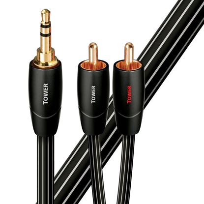 Picture of AUDIOQUEST Tower 2M 3.5mm to 2 RCA. Solid Long Grain Copper.