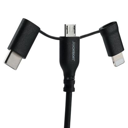 Picture of JACKSON 1m MFi Certified 3-in-1 Sync & Charge Cable.