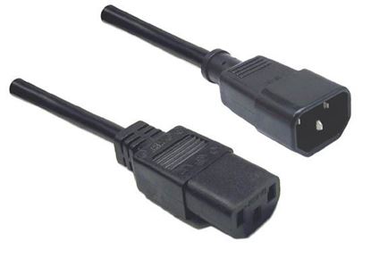 Picture of DYNAMIX 0.5M IEC Male to Female 10A SAA Approved Power Cord.