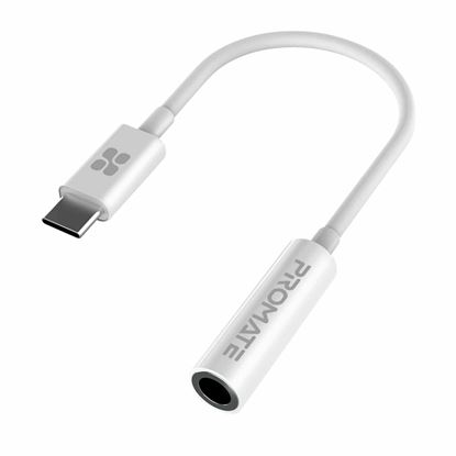 Picture of PROMATE Dynamic Stereo USB-C to 3.5mm AUX Headhone Jack Adapter.