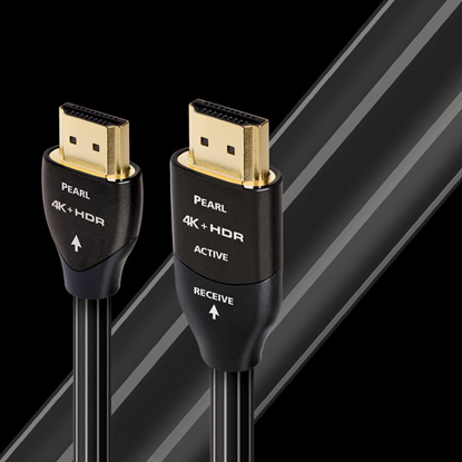 Picture of AUDIOQUEST Pearl 12.5M active HDMI cable. Long grain copper (LGC)
