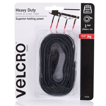 Picture of VELCRO Brand 25mm x 1m Heavy Duty Hook & Loop Tape. Designed for