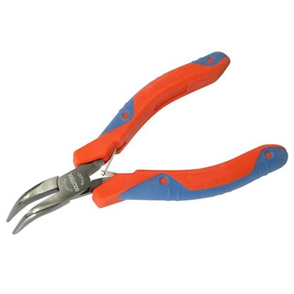 Picture of GOLDTOOL 120mm Bent Nose Polished CRV Precision Plier. 28mm