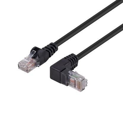 Picture of DYNAMIX 1.5m Cat6 Black UTP Right Angled Patch Lead 250MHz